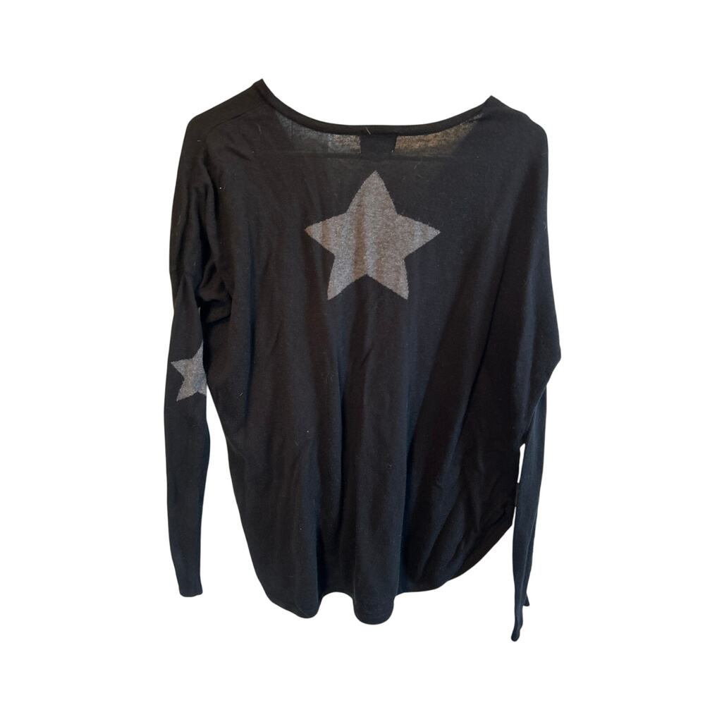 Jeans by Buffalo Cotton Cashmere Blend Black Star Sweater Large